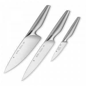 Набор из 3-х ножей «Поварская тройка», кованая высокоуглеродистая сталь, стальная рукоять, серия Chef's Edition, WMF, Германия, Набор ножей минимальный