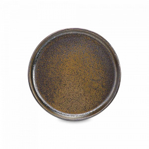 Тарелка закусочная Brown, 22 см, каменная керамика, коричневый, серия Yucatan, ROOMERS TABLEWARE, Нидерланды, Тарелки керамические
