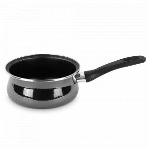 Ковш , 22 см, сталь, стеклоэмаль, черный, серия Authentique Crystal, VITRINOR, Испания, Ковшики для индукционной плиты