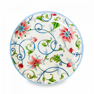 Тарелка обеденная, 27 см, фарфор, белый, декор, серия Botanical Spiral, GRACE BY TUDOR, Великобритания, GRACE BY TUDOR (Великобритания)