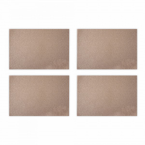 Набор из 4-х подстановочных прямоугольных салфеток, 33 х 48 см, пвх, серебристый, серия Shimmer, WO HOME, Германия, Салфетки подстановочные