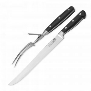 Набор из вилки и ножа для разделки и сервировки, 23 см, нержавеющая сталь, черный, серия MasterClass, KITCHEN CRAFT, Великобритания, Отдельные предметы