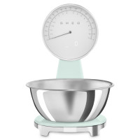 Весы кухонные, нержавеющая сталь, пастельный зеленый, SMEG, Италия