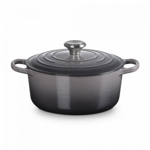 Кастрюля с крышкой, 4,2 л, 24 см, серый, серия Flint, LE CREUSET, Франция, Кастрюли LE CREUSET