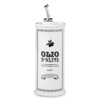 Бутылка для масла, 500 мл, керамика, белый, серия Oliere Vintage, NUOVA CER, Италия