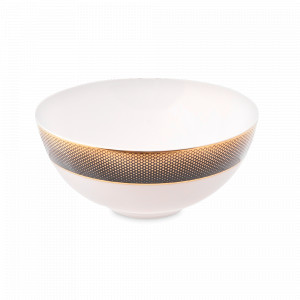 Салатник Black Gold, 21 см, фарфор, черный, золотой, серия Constanza Rio, FALKENPORZELLAN, Германия, Скидка -35% на фарфор FALKENPORZELLAN