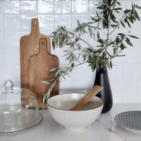 Салатник Natural-Black, 28.6 см, керамика, кремовый, черный, серия Augusta, COSTA NOVA, Португалия_00814360051053456483.jpg