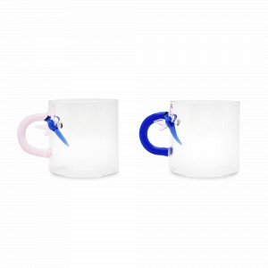 Набор из 2-х кофейных кружек «Стрекозы», 130 мл, стекло боросиликатное, серия Monterey, WD Lifestyle, Италия, Кофейные пары