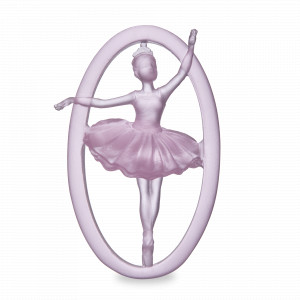 Подвеска декоративная Балерина, 8 см, хрустальное тесто, розовый, серия Cristal, DECOR DE TABLE, Китай, DECOR DE TABLE (Россия)