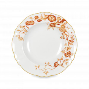 Тарелка десертная Bianco e arancione, 20.5 см, фарфор, белый, оранжевый, серия Florentius, LE COQ, Италия, Итальянский фарфор