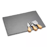 Набор для сыра: доска и 3 ножа, 35 х 25 см, нержавеющая сталь, натуральный камень, серия Arteza, KITCHEN CRAFT, Великобритания, 