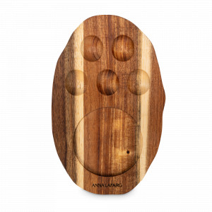 Блюдо пасхальное, 22 см, 5 ячеек с местом для кулича , дерево, серия Easter, ANNA LAFARG, Китай, 