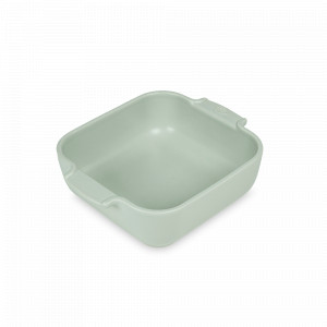 Форма для запекания квадратная, 21 х 21 см, 1.1 л, керамика, светло-зеленый, серия Sage Green, PEUGEOT CERAMIC, Франция, Весенняя сервировка