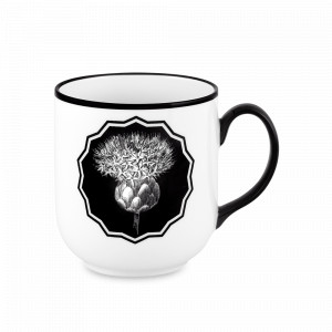 Кружка , 430 мл, фарфор, белый, черный, серия Herbariae, VISTA ALEGRE, Португалия, Дорогие кружки