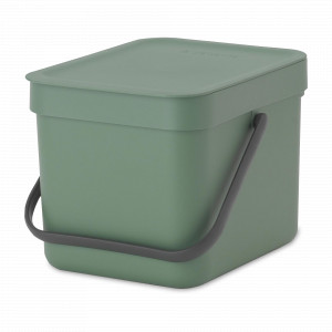 Ведро для мусора с крышкой подвесное, 6 л, пластик, темно-зеленый, серия SORT GO, BRABANTIA, Бельгия, Мусорные ведра SORT&GO BRABANTIA