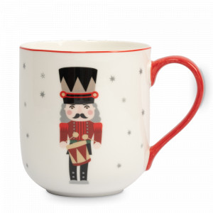 Кружка «Щелкунчики», 450 мл, фарфор, белый, декор, серия New Year, ANNA LAFARG, Китай, Кружки