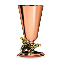 Рюмка «Бабочка», 45 мл, медь, серия Летний сад, Кольчугинский Мельхиор, Россия