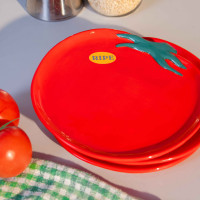 Тарелка сервировочная Tomato, 24 см, керамика, белый, DOIY, Испания_00819740051091389077.jpg