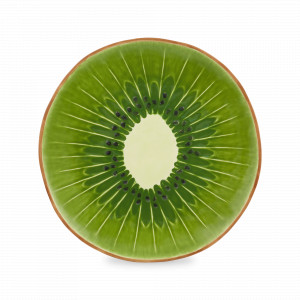 Тарелка подстановочная «Киви», 33 см, керамика, зеленый, серия Тропические фрукты, Bordallo Pinheiro, Португалия, Тарелки цветные