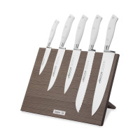 Набор кухонных ножей, 5 штук, на магнитной композитной подставке ComposeEat (темное дерево),серия Riviera Blanca, ARCOS, Испания
