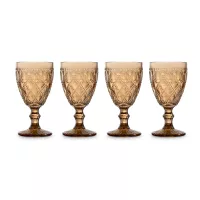 Набор из 4-х бокалов для вина, 400 мл, стекло, янтарный, серия Dubai, WD Lifestyle, Италия, 