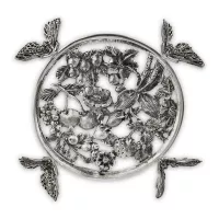 Подставка под турку "Бабочки", латунь, серебристый, серия Летний сад, Кольчугинский Мельхиор, Россия, 