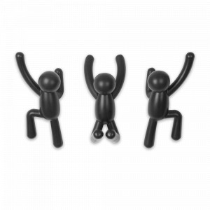 Набор из 3-х крючков Buddy, пластик ABS, черный, серия Buddy, UMBRA, Канада, UMBRA (Канада)