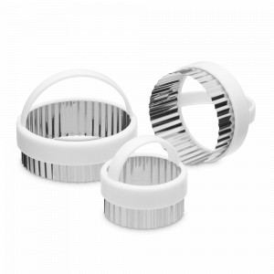 Набор из 3-х рифленых формочек для выпечки, нержавеющая сталь, пластик, KITCHEN CRAFT, Великобритания, Формы для выпечки Kitchen Craft