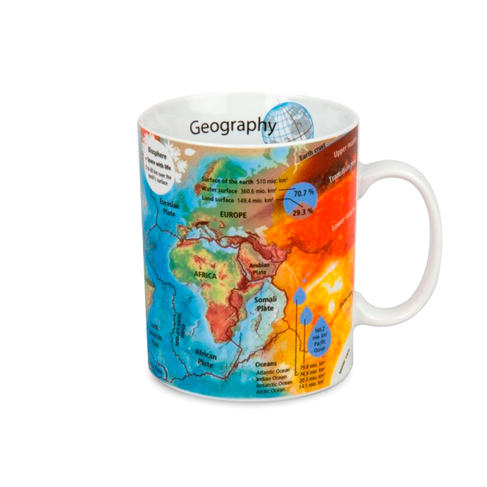 Кружка «География», 490 мл, фарфор, декор, KOENITZ, Германия