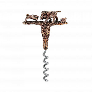 Штопор &quot;Кабан&quot;, медь, серия Охотничий домик, Кольчугинский Мельхиор, Россия, Штопоры