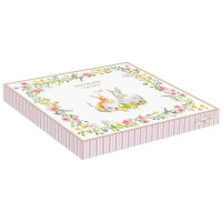 Блюдо круглое для 6-ти яиц Кролики и цветы, 21 см, фарфор, белый, декор, серия Happy Easter, EASY LIFE (R2S), Италия_00818690069005211434.jpg