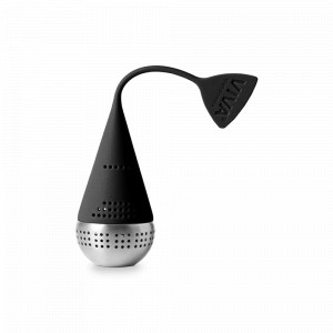 Ситечко для заваривания чая Egg, 4 х 4 см, нержавеющая сталь, силикон, черный, серия Egg, VIVA Scandinavia, Дания, Ситечки для чая