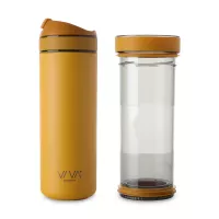 Термокружка Recharge, 460 мл, нержавеющая сталь, силикон, серия Anytime, VIVA Scandinavia, Дания, 