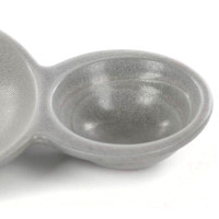 Тарелка закусочная с соусником Grey, 22.4 см, каменная керамика, серый, серия Isamu, ROOMERS TABLEWARE, Нидерланды_00816730048392871891.jpg
