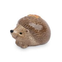 Емкость для соли или перца «Еж с листом», 21 х 15 см, керамика, коричневый, серия Autumn Forest, ANNA LAFARG, Китай