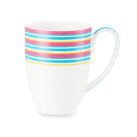 Кружка Stripe Colypso, 460 мл, фарфор костяной, белый, декор, серия Kit Kemp, SPODE, Великобритания