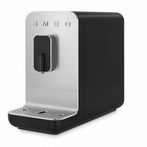 Кофемашина автоматическая, 33,6 x 18 x 43,3 см, пластик, алюминий, чёрный матовый, SMEG, Италия, Кофемашины SMEG