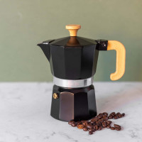 Кофеварка гейзерная, 150 мл, нержавеющая сталь, пластик, черный, серия La Cafetiere, KITCHEN CRAFT, Великобритания_00820030062121408383.jpg