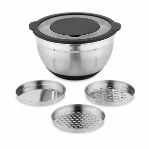 Миска для смешивания с крышкой, 2.8 л, 20 см, нержавеющей сталь 18/10, серия Etalon, LIBERTY JONES, Россия, Кухонные аксессуары LIBERTY JONES