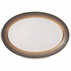 Блюдо овальное Black Gold, 36 х 23 см, фарфор, черный, золотой, серия Constanza Rio, FALKENPORZELLAN, Германия, FALKENPORZELLAN (Германия)