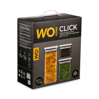 Набор из 3-х контейнеров для хранения с вакуумной крышкой, 850 мл, 1.5 л, 2.5 л, пластик, серия Click, WO HOME, Германия_00814690051773746503.jpg