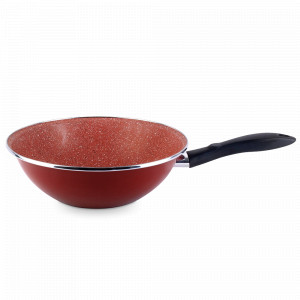 Сковорода - Вок, 34 см, сталь, стеклоэмаль, оранжевый, серия Toscana, VITRINOR, Испания, Воки