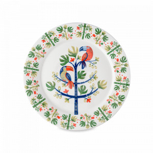 Тарелка закусочная Toucan, 17.5 см, фарфор, белый, декор, серия Birds of Paradise, LIBERTY JONES, Россия, LIBERTY JONES (Россия)