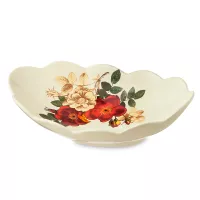 Подставка для торта, 34 см, керамика, белый, декор, серия Petali Di Primavera, NUOVA CER, Италия, 