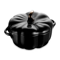 Кокот «Тыква», 0,5 л, 12,2 см, керамика, черный, серия La Cocotte, STAUB, Франция, 