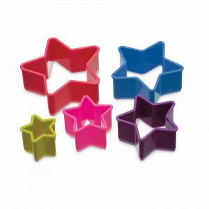 Набор из 5-ти формочек для печенья Stars, пластик, мультиколор, серия Colourworks, KITCHEN CRAFT, Великобритания, Colourworks