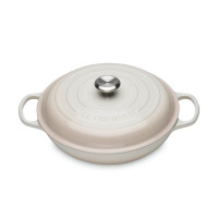 Сотейник с крышкой, 30 см, чугун, меренга, серия Meringue, LE CREUSET, Франция
