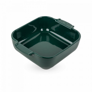 Форма для запекания квадратная, 21 х 21 см, 1.1 л, керамика, зеленый, серия Green Forest, PEUGEOT CERAMIC, Франция, Скидка до -35% на PEUGEOT CERAMIC