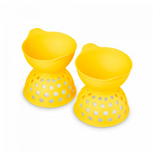 Набор из 2-х форм для варки яиц пашот, 9 х 9.7 см, силикон, желтый, серия Smart, WO HOME, Германия, Посуда для приготовления в СВЧ