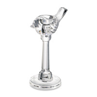 Подсвечник Ранняя Пташка, 21 см, стекло, прозрачный, Rasteli, Бельгия